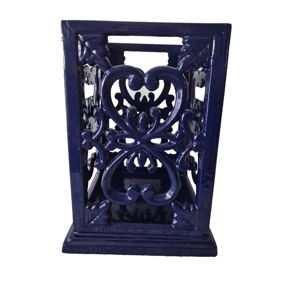 Cast Iron Large Utensil Candle Holder Scrolls Heavy